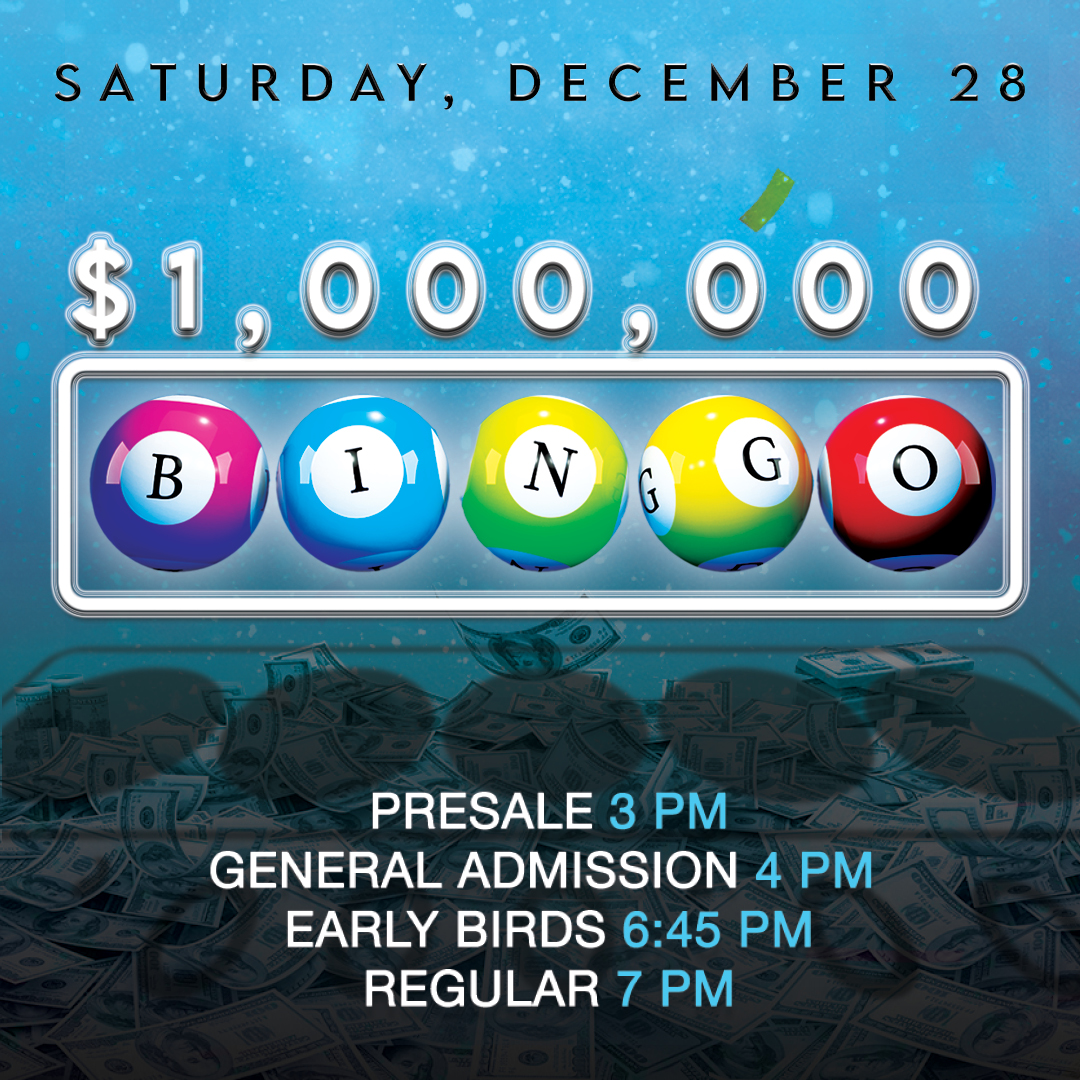 Million Dollar Bingo on December 28. 2024